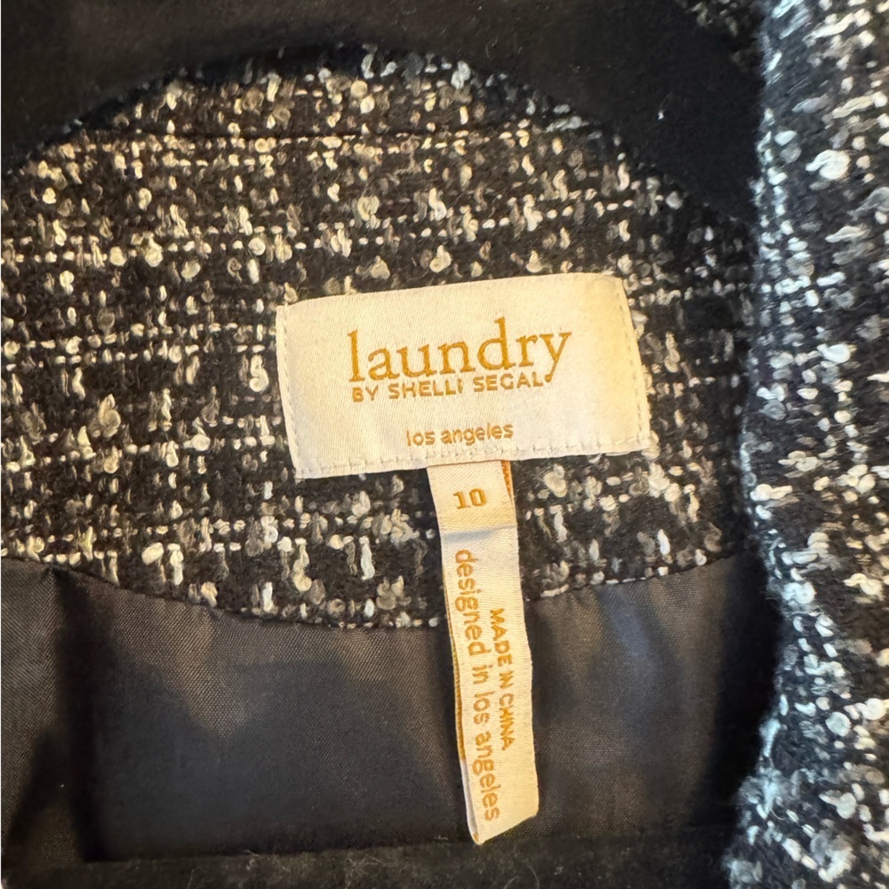 Laundry By Shelli Segal Black and White Tweed Skirt Suit Set - Picture 12 of 12